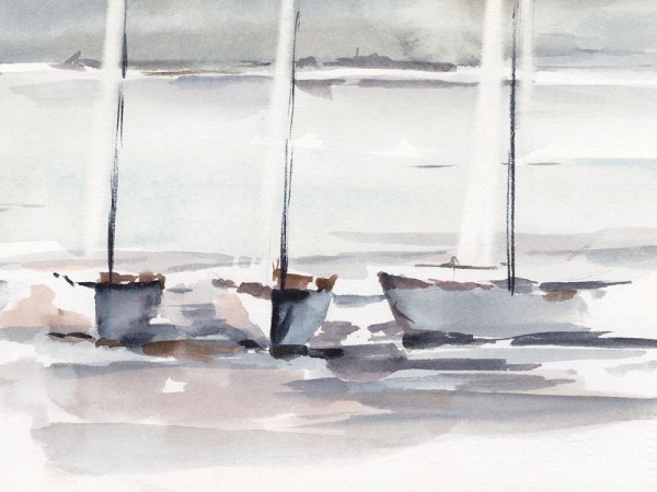 Caribbean Sails I by Ethan Harper - Hand-Painted Oil Painting Reproduction
