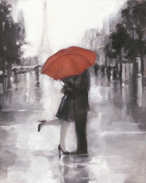 Main Product Photo of Caught in the Rain Painting by Ethan Harper