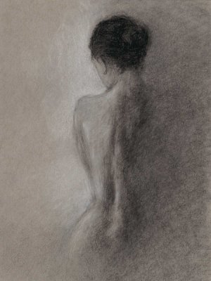 Chiaroscuro Figure Drawing I Oil Painting by Ethan Harper - Contemporary