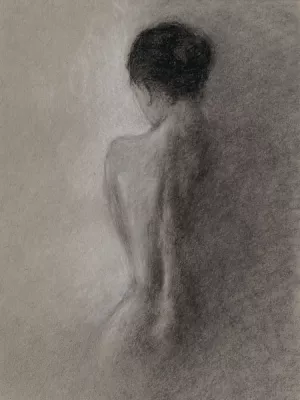 Chiaroscuro Figure Drawing I Oil Painting by Ethan Harper - Contemporary