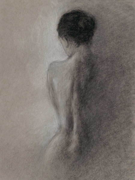 Chiaroscuro Figure Drawing I by Ethan Harper - Hand-Painted Oil Painting Reproduction