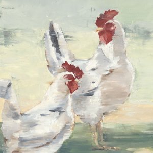 Chicken Run I by Ethan Harper Oil Painting