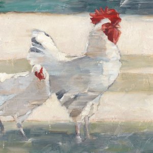 Chicken Yard I Oil Painting by Ethan Harper - Bestsellers