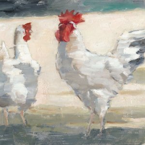 Chicken Yard II by Ethan Harper Oil Painting