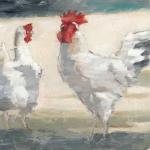 Chicken Yard II by Ethan Harper Oil Painting