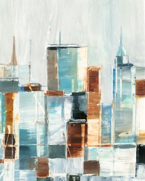 City Colors I Oil Painting by Ethan Harper - Contemporary