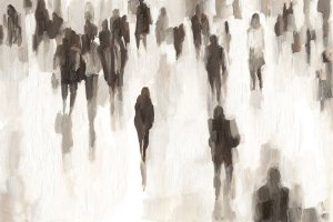 Commuters I by Ethan Harper Oil Painting