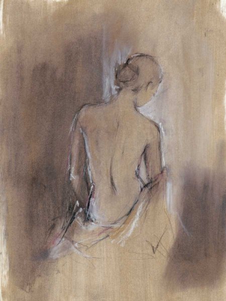 Contemporary Draped Figure II by Ethan Harper - Hand-Painted Oil Painting Reproduction