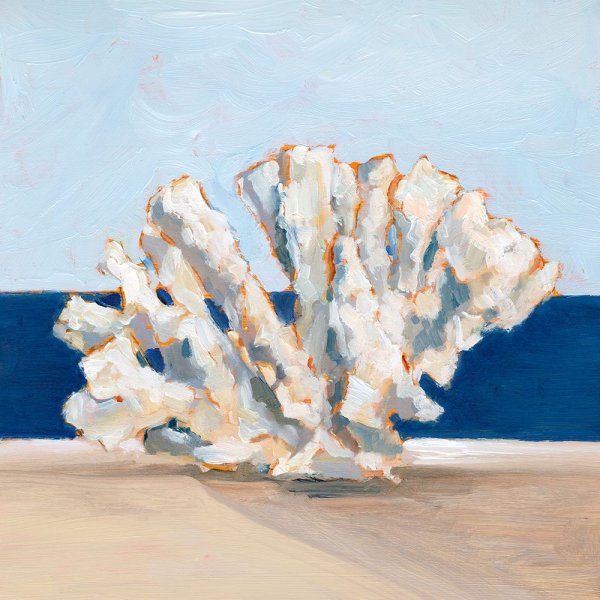 Main Product Photo of Coral By the Shore I Painting by Ethan Harper