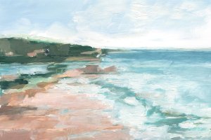 Coral Sand Beaches II by Ethan Harper Oil Painting