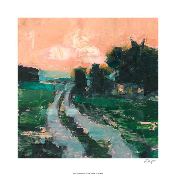 Coral Sunset II by Ethan Harper - Hand-Painted Oil Painting Reproduction