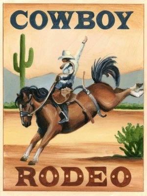 Cowboy Rodeo by Ethan Harper Oil Painting