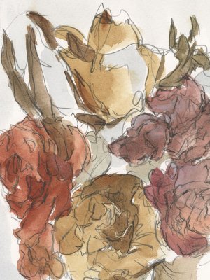 Cropped Floral Arrangement I by Ethan Harper Oil Painting