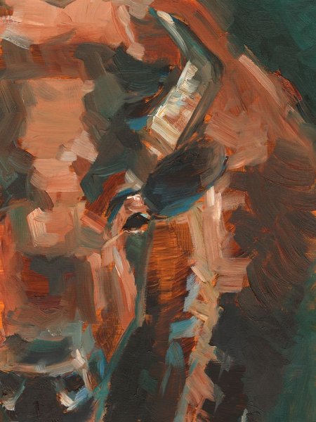 Cropped Western Study I by Ethan Harper - Hand-Painted Oil Painting Reproduction