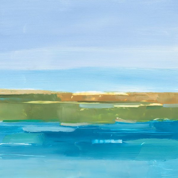 Crystal Blue Horizon II by Ethan Harper - Hand-Painted Oil Painting Reproduction