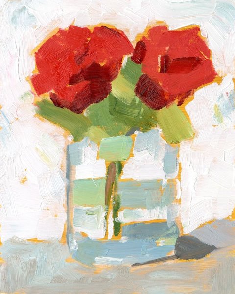 Cut Roses I by Ethan Harper - Hand-Painted Oil Painting Reproduction