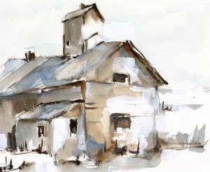 Dilapidated Barn II by Ethan Harper Oil Painting