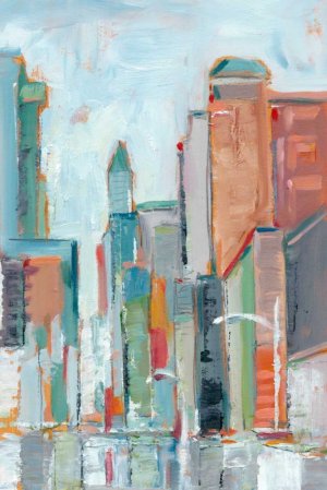 Downtown Contemporary I Oil Painting by Ethan Harper - Contemporary