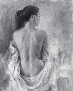 Draped Figure I Oil Painting by Ethan Harper - Contemporary