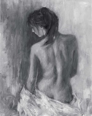 Draped Figure II Oil Painting by Ethan Harper - Contemporary
