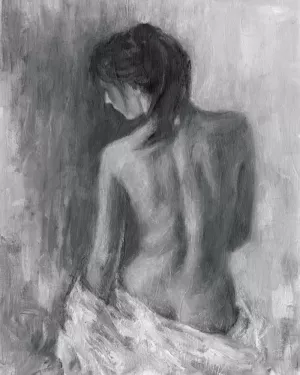 Draped Figure II Oil Painting by Ethan Harper - Contemporary
