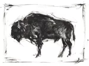 Dynamic Bison II by Ethan Harper Oil Painting
