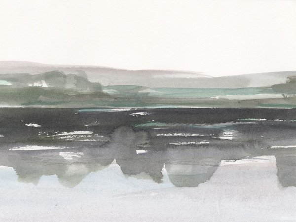 Emerald Lake Reflections II by Ethan Harper - Hand-Painted Oil Painting Reproduction