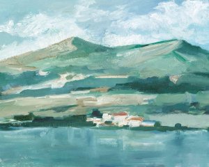European Seaside Villiage II by Ethan Harper Oil Painting