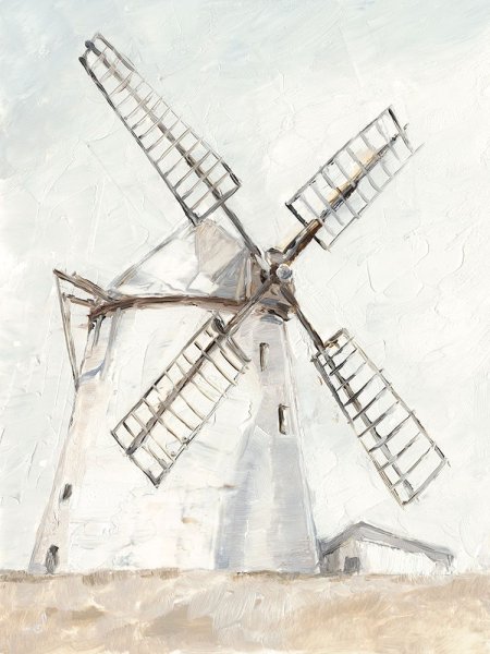 European Windmill II by Ethan Harper - Hand-Painted Oil Painting Reproduction
