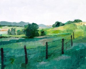 Fence Line I by Ethan Harper Oil Painting