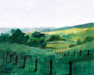 Fence Line II by Ethan Harper Oil Painting