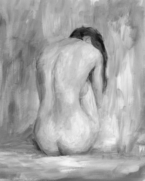 Main Product Photo of Figure in Black & White II Painting by Ethan Harper