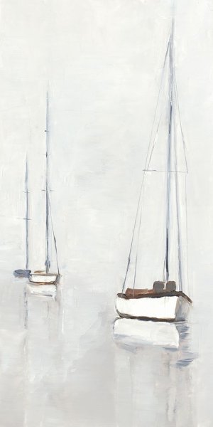 Foggy Harbor I by Ethan Harper Oil Painting