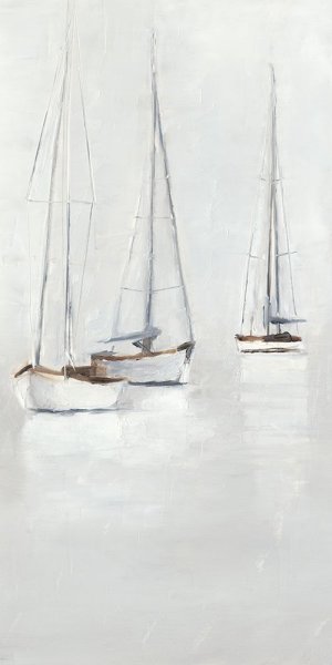 Foggy Harbor II by Ethan Harper Oil Painting