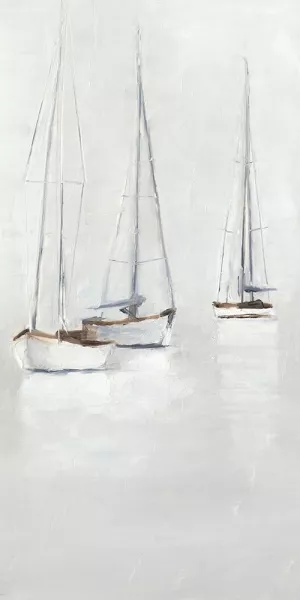 Foggy Harbor II by Ethan Harper Oil Painting