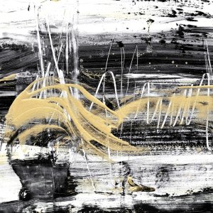 Gold Wave I Oil Painting by Ethan Harper - Bestsellers