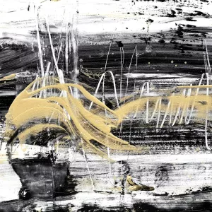 Gold Wave I Oil Painting by Ethan Harper - Contemporary