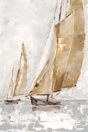 Golden Sails II Oil Painting by Ethan Harper - Contemporary