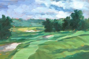 Golf Course Study IV by Ethan Harper Oil Painting