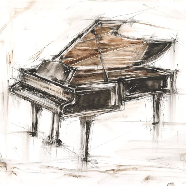 Main Product Photo of Grand Piano Study Painting by Ethan Harper