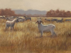 Grazing Goats I by Ethan Harper Oil Painting