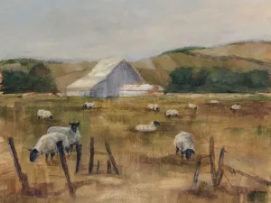 Grazing Sheep I by Ethan Harper Oil Painting
