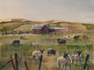 Grazing Sheep II by Ethan Harper Oil Painting