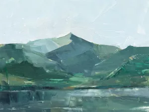 Green Grey Mountains I by Ethan Harper Oil Painting
