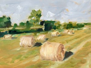 Hay Field II by Ethan Harper Oil Painting