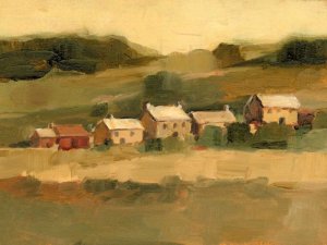 Hillside Sunset I by Ethan Harper Oil Painting