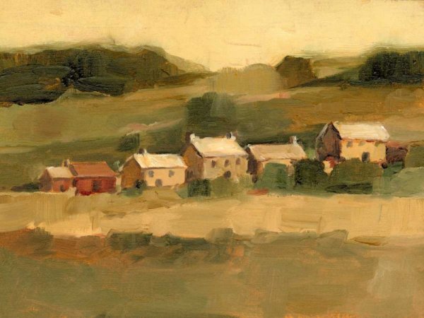 Hillside Sunset I by Ethan Harper - Hand-Painted Oil Painting Reproduction