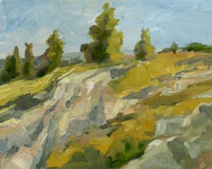 Impasto Mountainside II by Ethan Harper Oil Painting