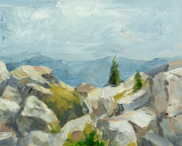 Impasto Mountainside III by Ethan Harper - Hand-Painted Oil Painting Reproduction