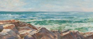 Impasto Ocean View III by Ethan Harper Oil Painting